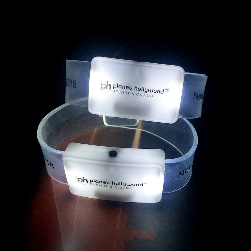 Pulsera LED transparente de PVC