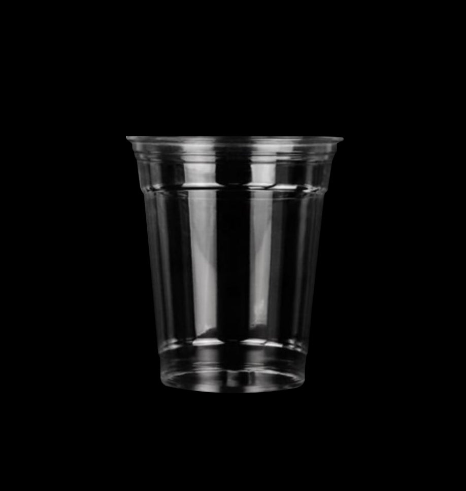 Vaso de plástico transparente de 12 oz