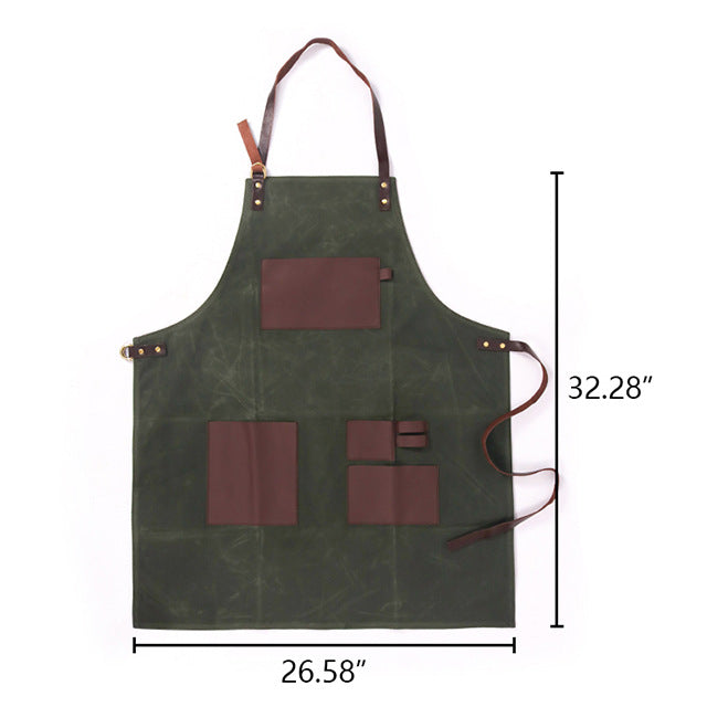 Tablier d'atelier réglable en toile robuste