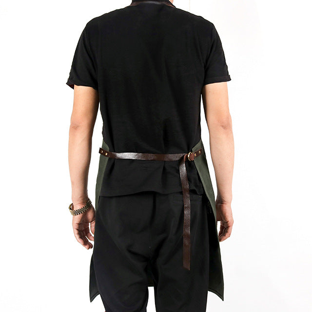 Tablier d'atelier réglable en toile robuste