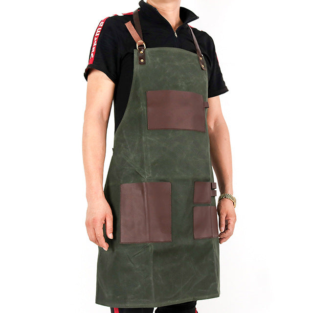 Tablier d'atelier réglable en toile robuste