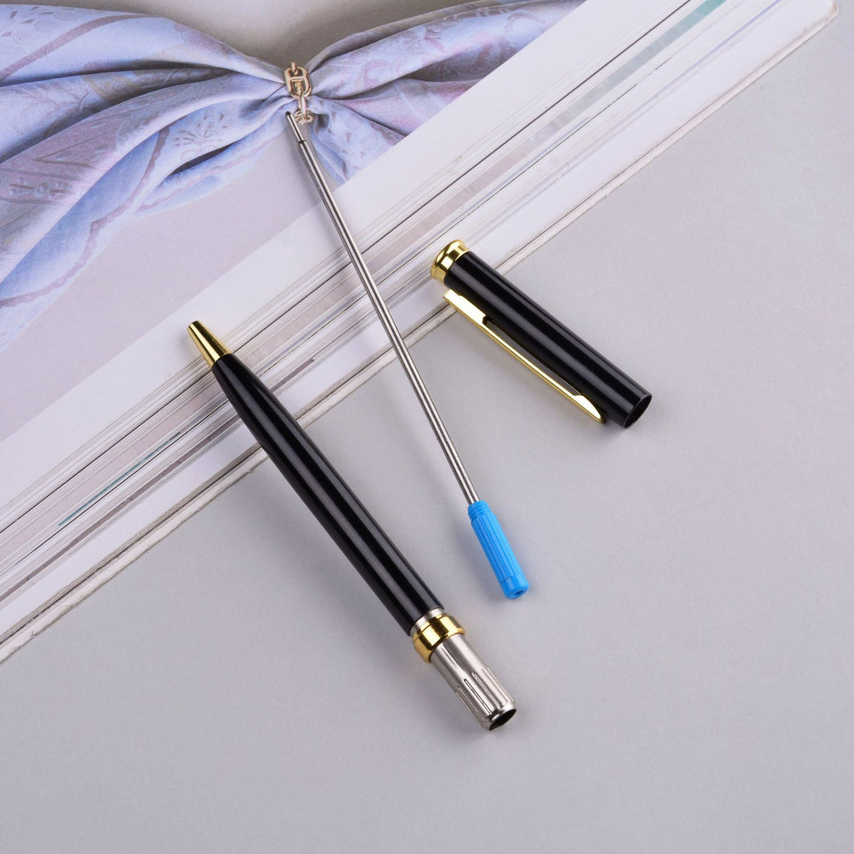 Bolígrafo giratorio de acero inoxidable