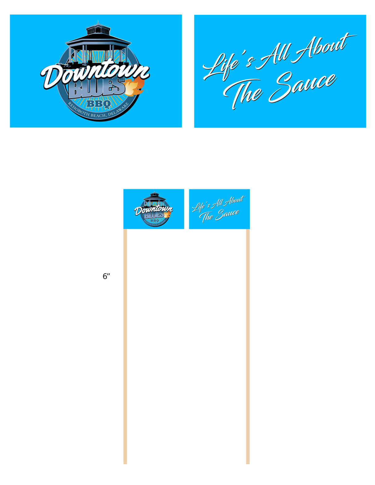 Flag Toothpick With 6" Stick