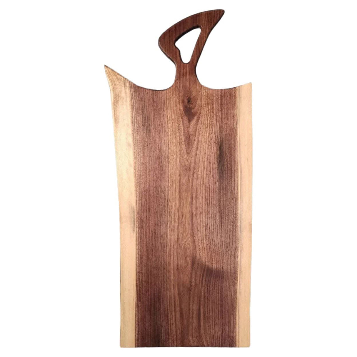 Planche à poignée en boucle en noyer avec bord vivant