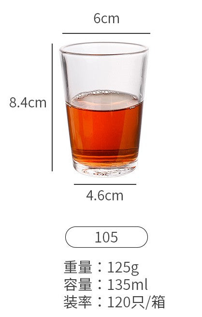 Vaso de vidrio de 135 ml