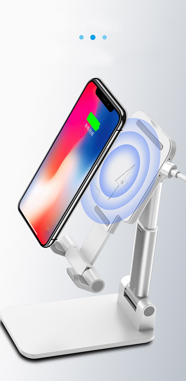 Support de téléphone avec chargeur sans fil intégré