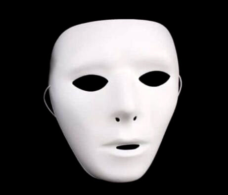 Ladies' Pvc White Party Mask