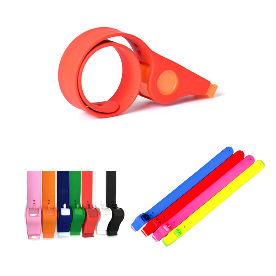 Silicone Slap Bracelet With Whistle