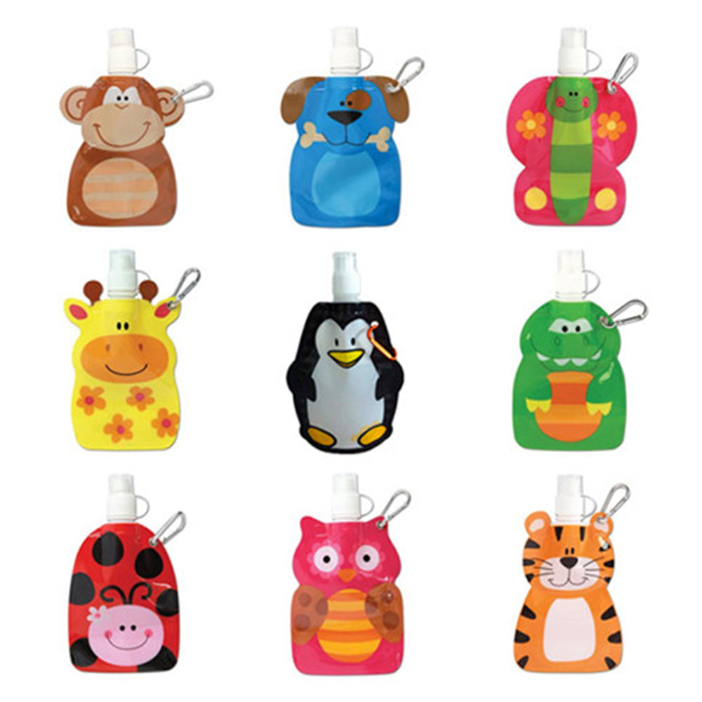 Botella de agua plegable con forma de animal