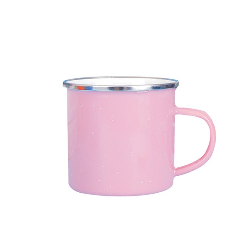 12oz Camping Enamel Mug With Full Size Sparkles Dots Outside - Yorkn Inc✅