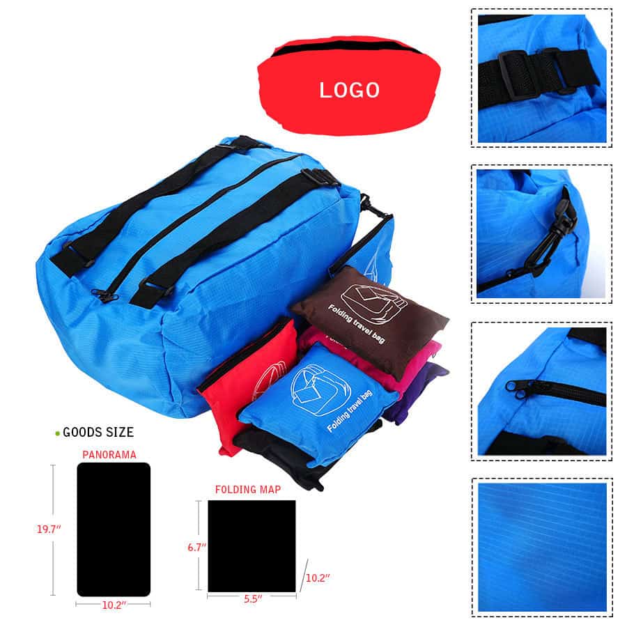 Mochilas de viaje plegables con logotipo impreso
