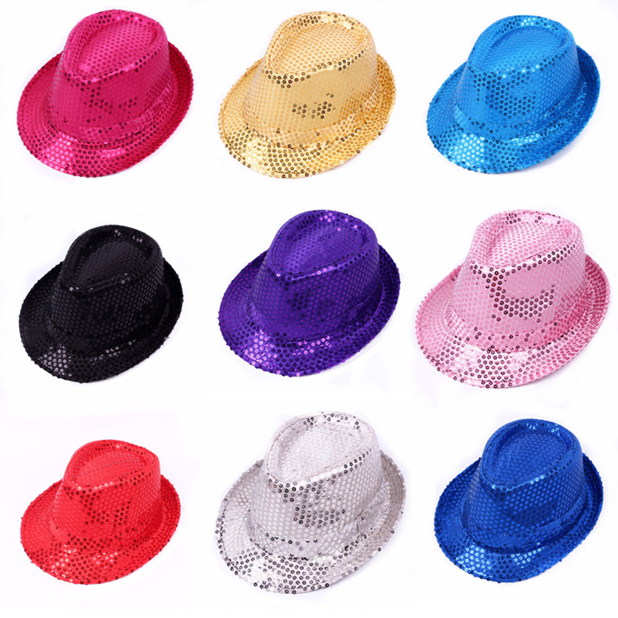 Sombreros Fedora con lentejuelas brillantes