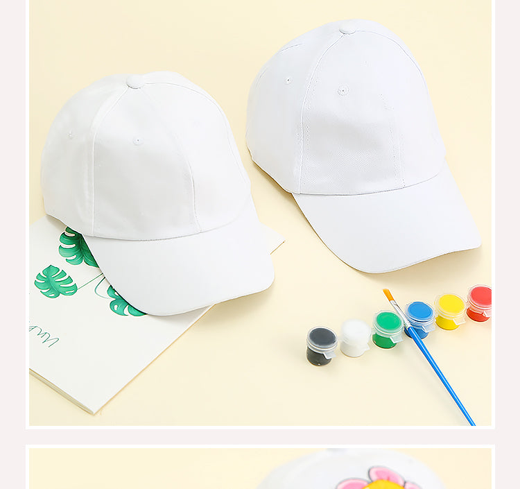 Pintando gorras de béisbol de algodón blanco