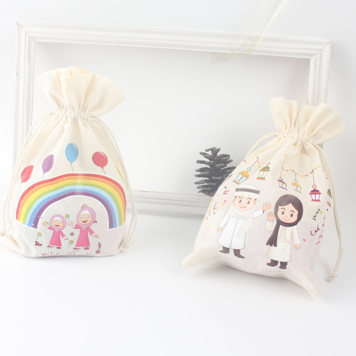 Bolsas y estuches con cordón a todo color