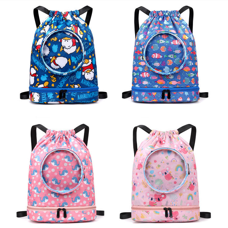 Bolsa de natación impermeable con correa de cordón