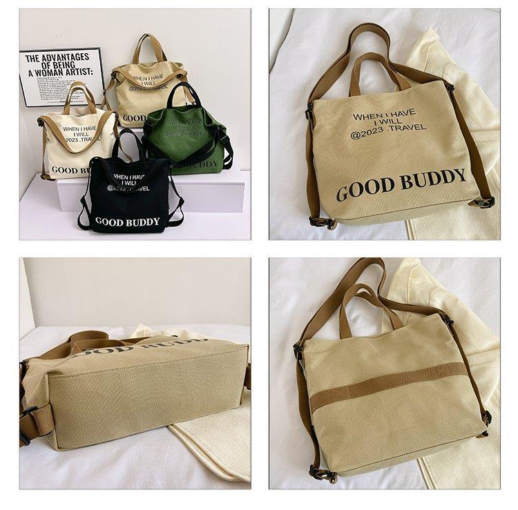 Canvas Backpack Hand Bag And Shoulder Bag