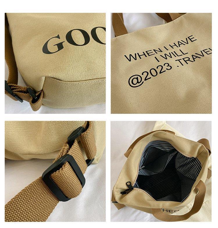 Canvas Backpack Hand Bag And Shoulder Bag