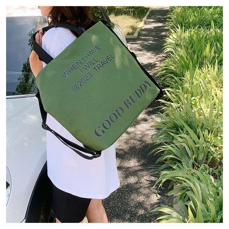 Canvas Backpack Hand Bag And Shoulder Bag