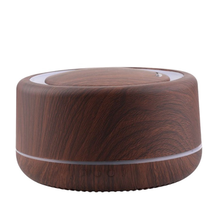 Humidificador difusor de aroma con textura de madera de 650 ml