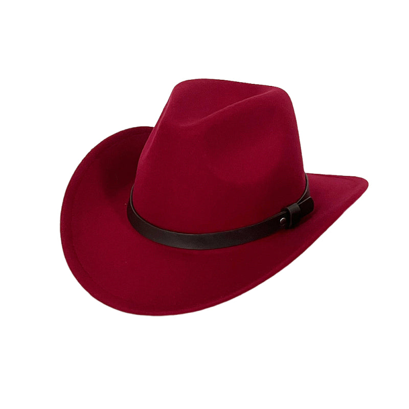 Sombrero de vaquero de terciopelo de diseño unisex