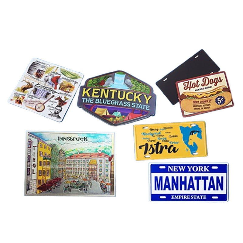 Aimant de réfrigérateur magnétique doux en alliage d'aluminium personnalisé