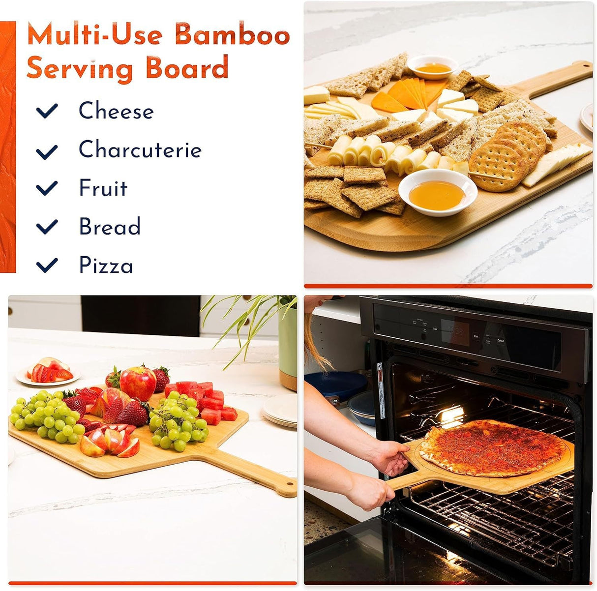 16 Inch Wooden Pizza Peel Board - By Boat - Yorkn Inc✅