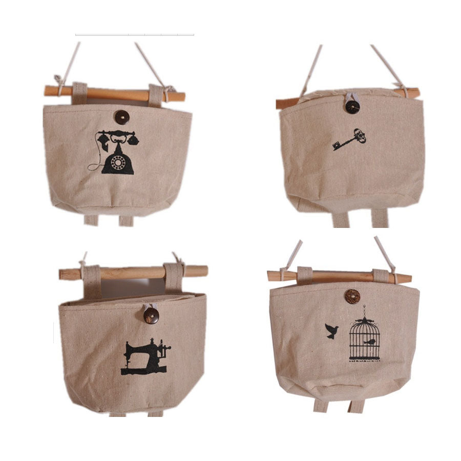 Linen Hanging Baskets