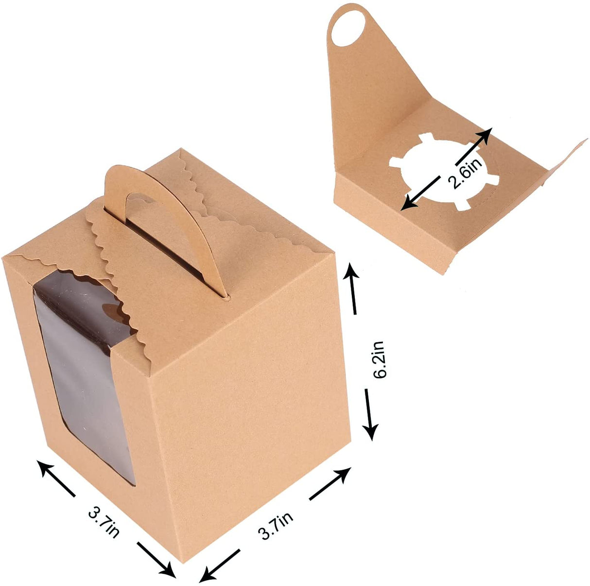 Caja para cupcakes Kraft