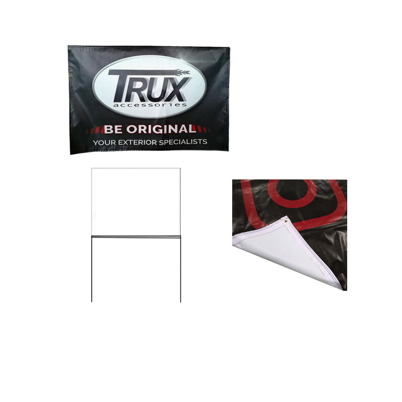 Letrero de jardín con estacas de alambre de metal en forma de H - En barco