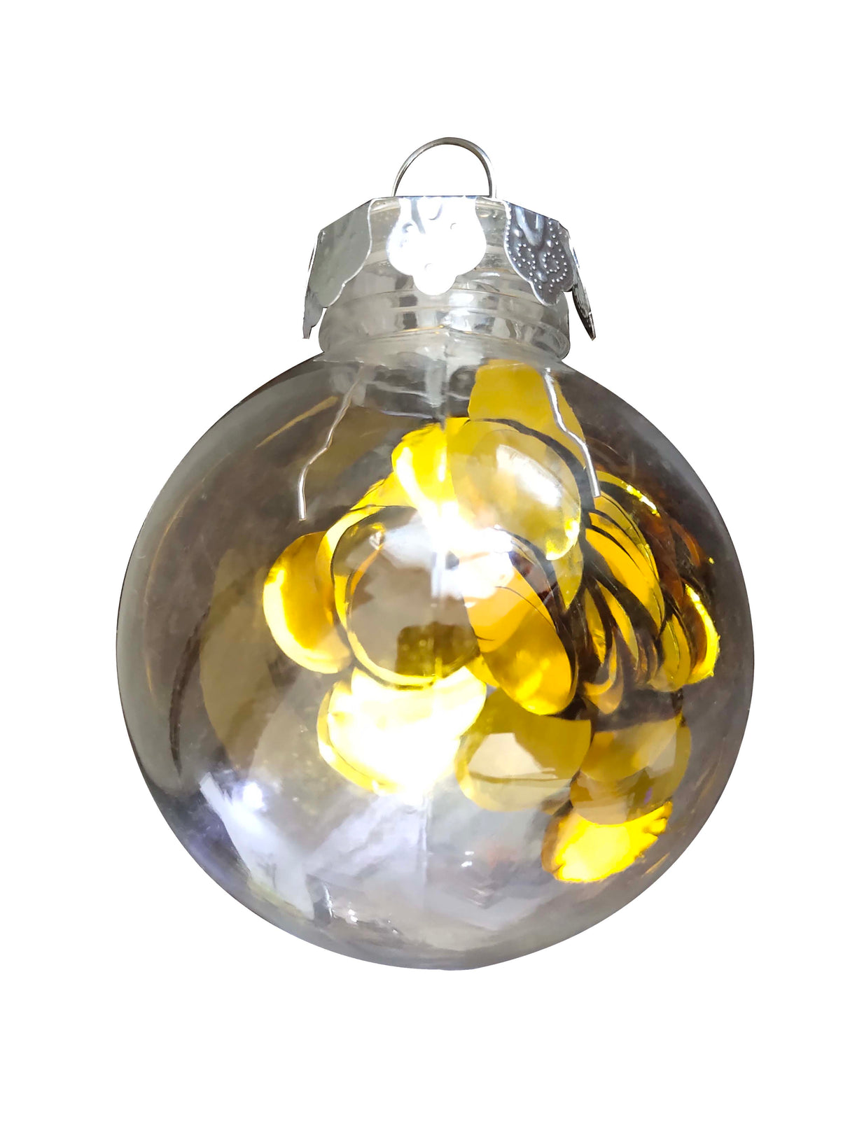 Bola navideña de plástico - En barco