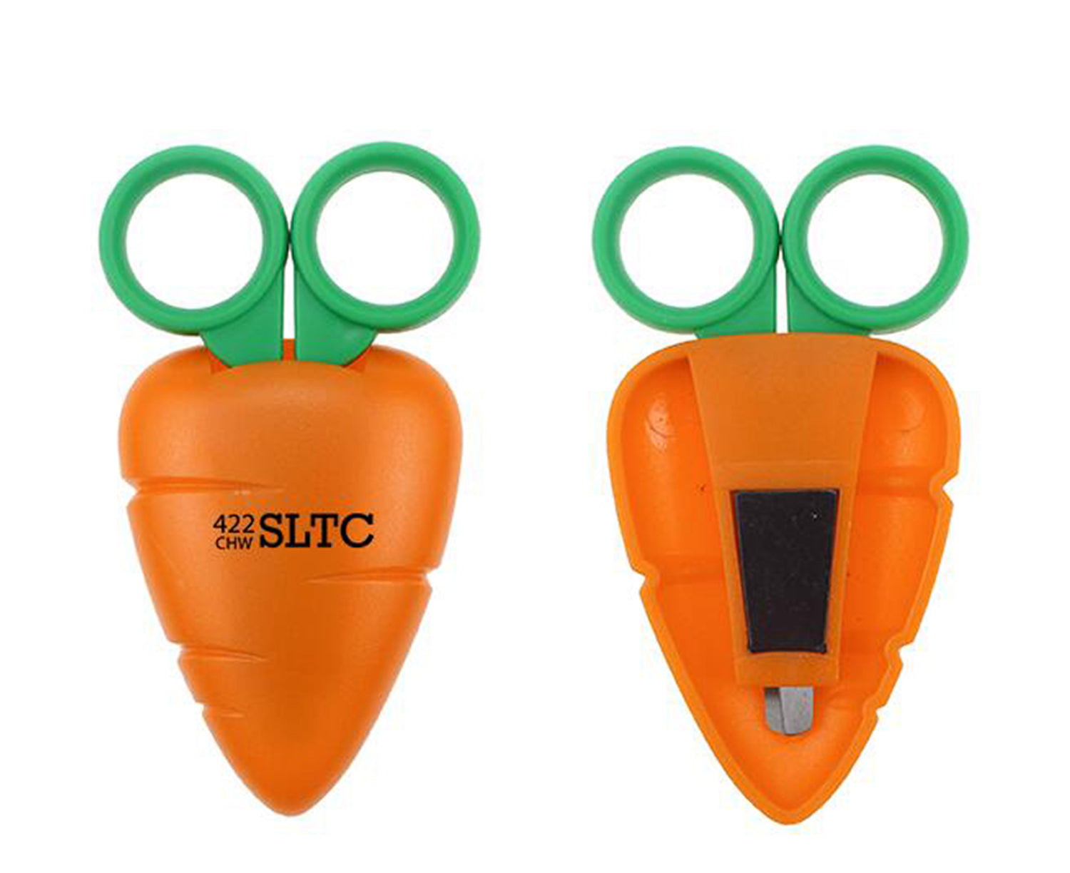 Tijeras creativas para punto de cruz con forma de zanahoria