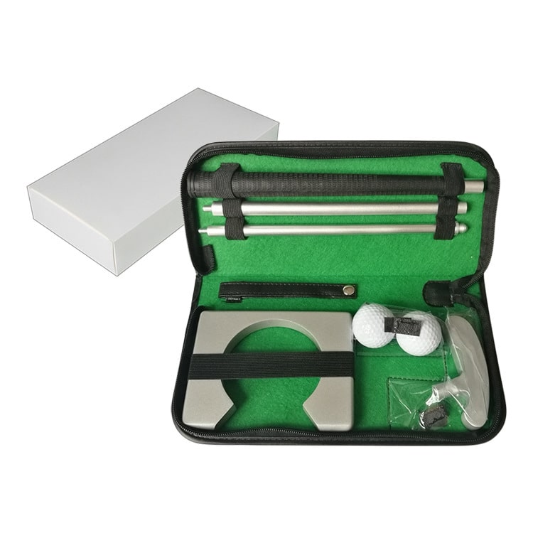 Articles de golf (lot de 2 balles de golf, tees, bâton pivotant)