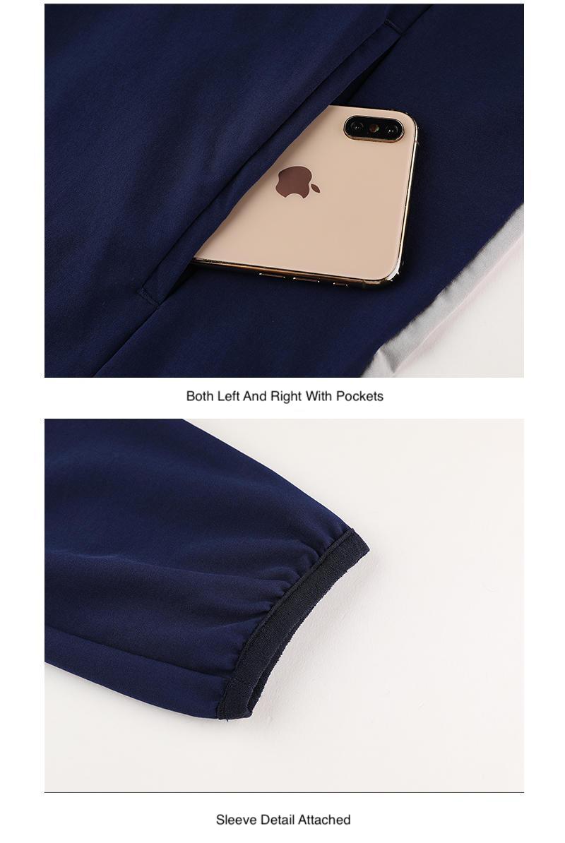 Veste pull 1/4 zippée avec poches