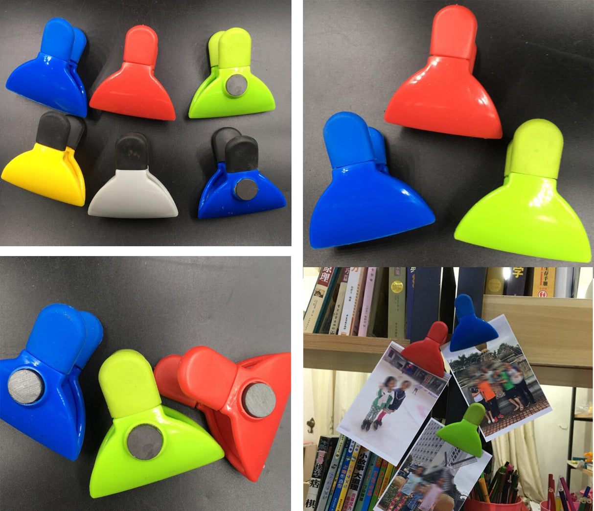 Clips colorés avec aimant