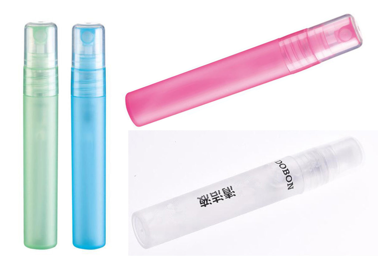 Mini botella de spray de plástico vacía