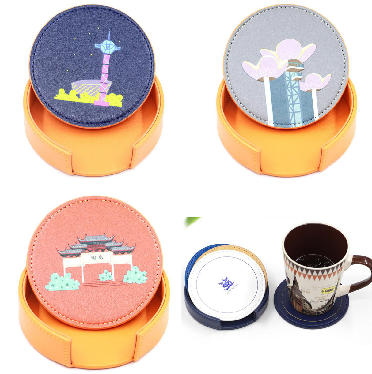 Pu Leather Coasters