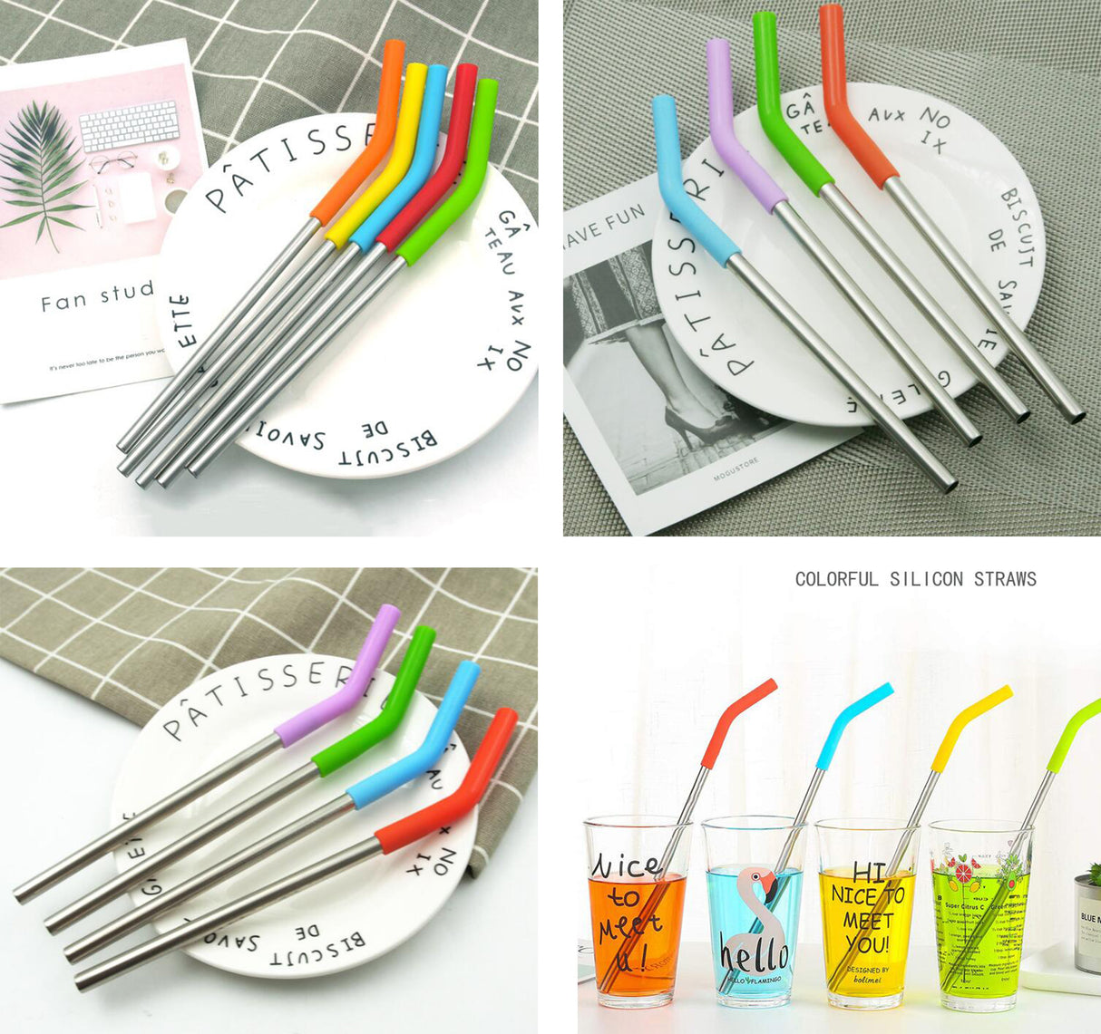 Metal Straw With Silicone Tips