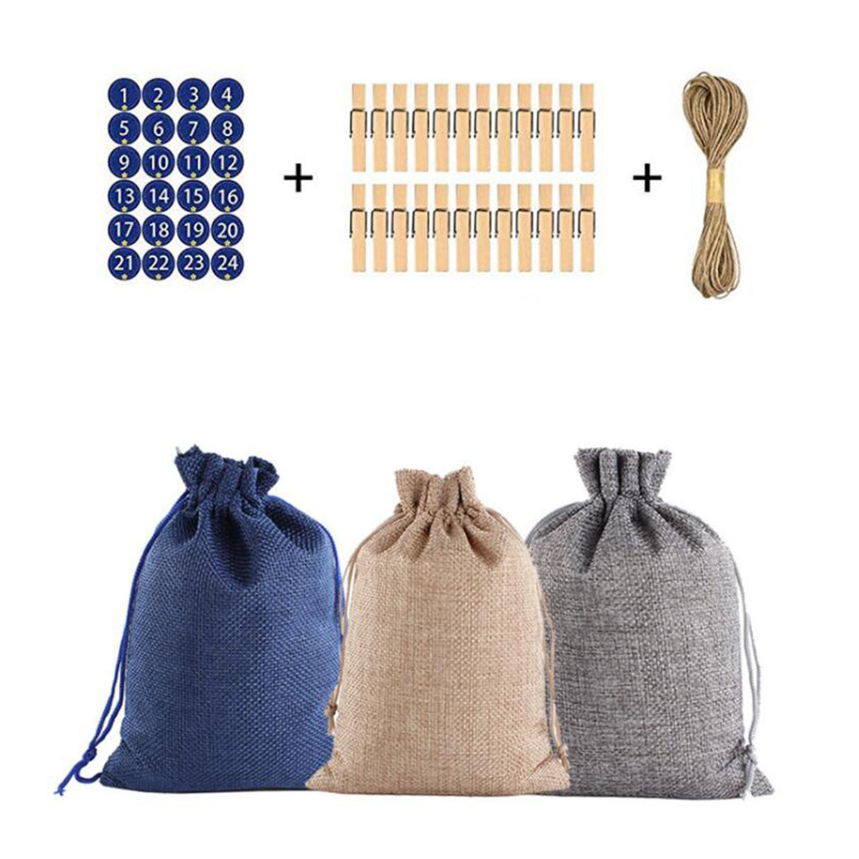 Bolsa de calendario de adviento de Navidad