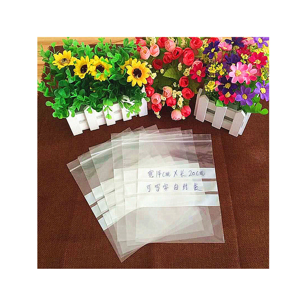 Sachets refermables avec bloc blanc inscriptible