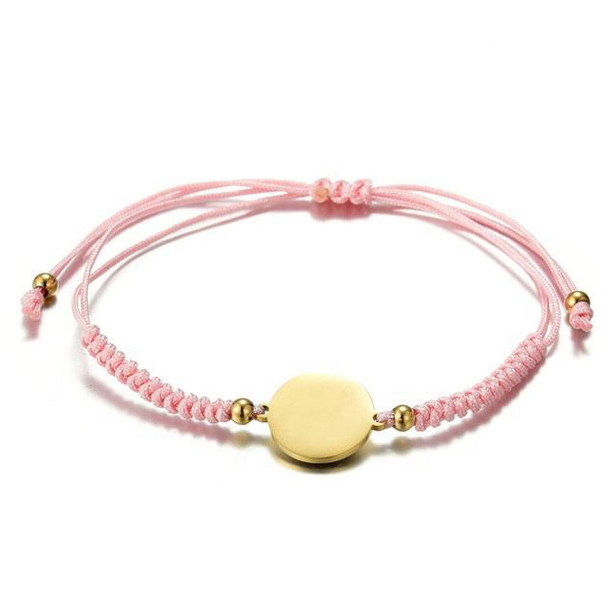 Pulsera trenzada con forma redonda