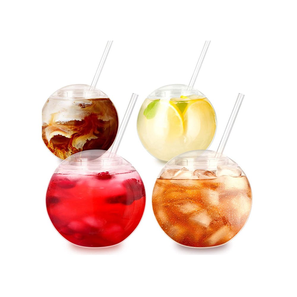 22oz Round Bubble Cup With Straw - Yorkn Inc✅