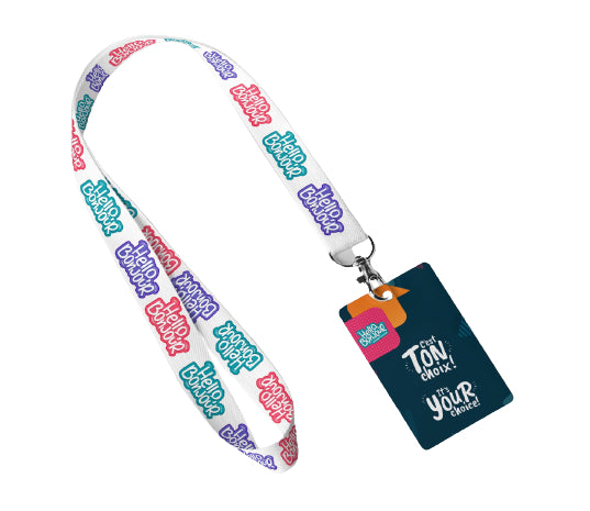 Cordón + tarjetas impreso a todo color personalizado