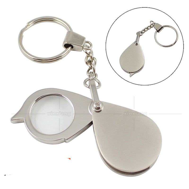 Lupa de bolsillo con llavero de 10 aumentos