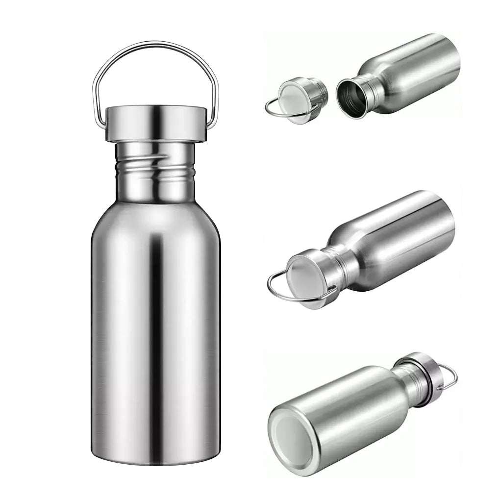 Botella de agua de pared simple de 16.5 oz