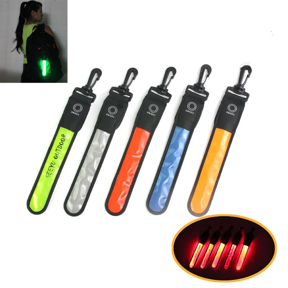 Led Reflective Pendant Light Up Reflective Bands