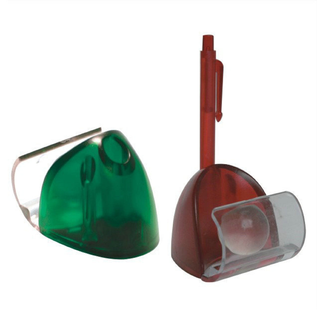 Porta lápices y tarjetas de presentación de oficina