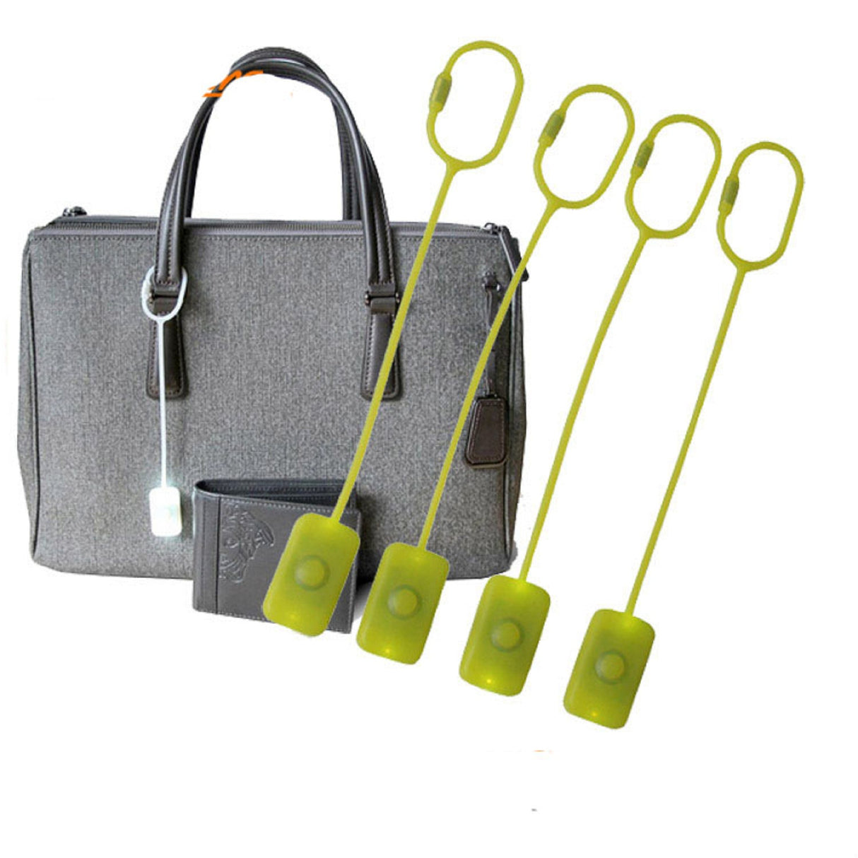 Bolso de mano con luz LED de silicona y cierre magnético