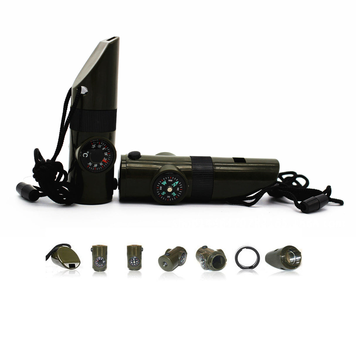 Sifflet de survie 7 en 1 avec cordon