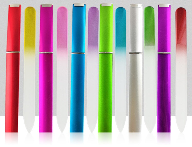 Lime à ongles en verre avec étui