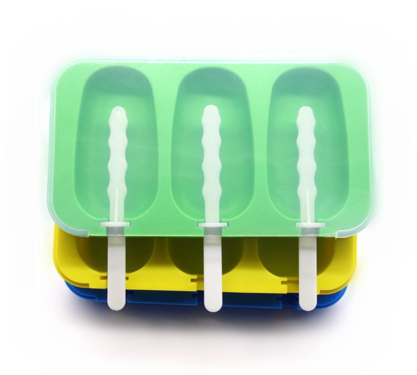 Molde de silicona para helado de 3 cavidades